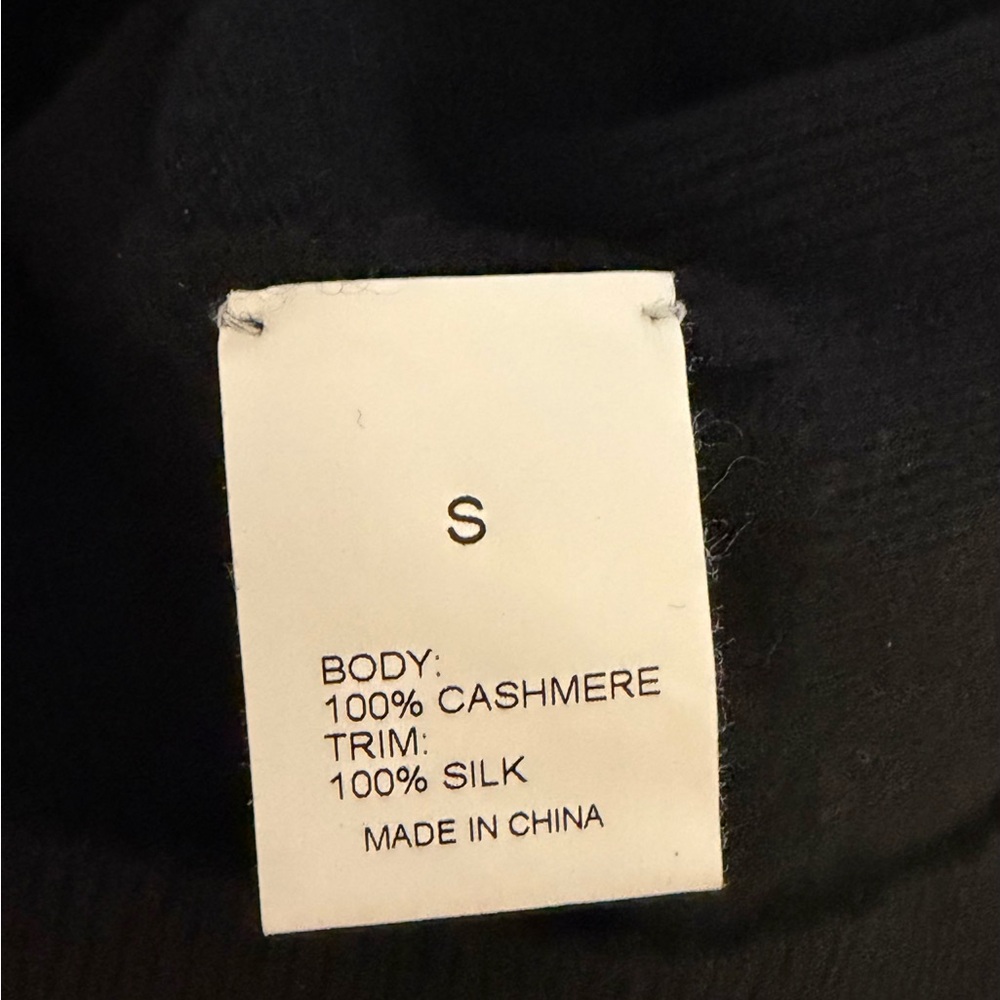 Tse Black Crew Neck Cashmere Cardigan Sweater Sz S View 5